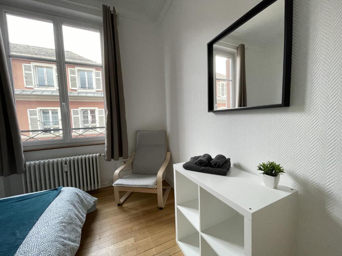 Chambres Privees -Private Room- Dans Un Spacieux Appartement - 100M2 Centre Proche Gare Mulhouse Exterior foto